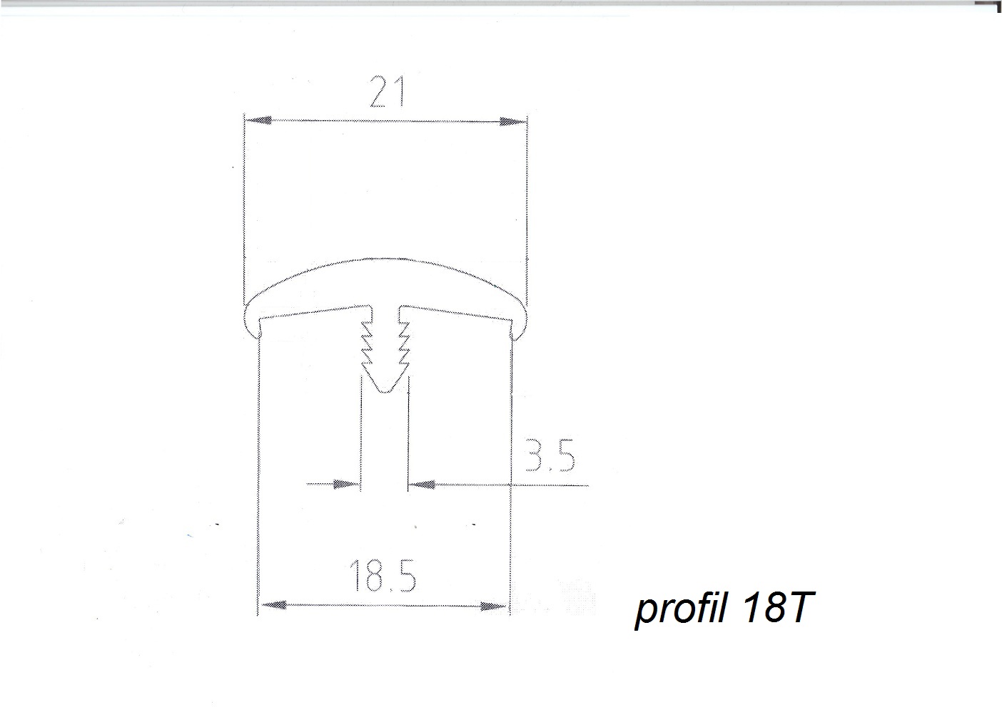PVC profile 18 T, POLISH manufacturer GMPLAST