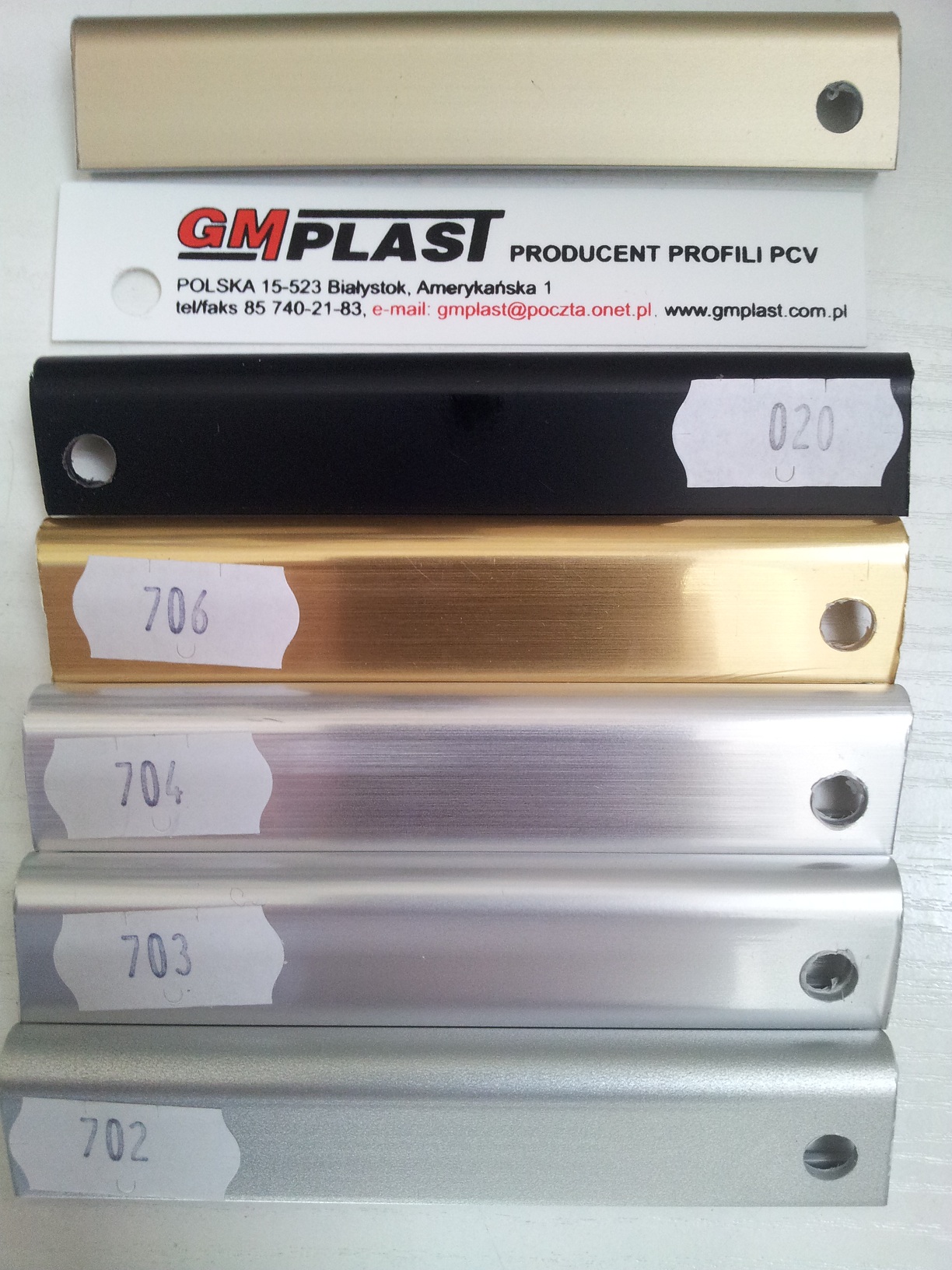 GMPLAST профиль пластиковые обрамления, отпечатки установлены